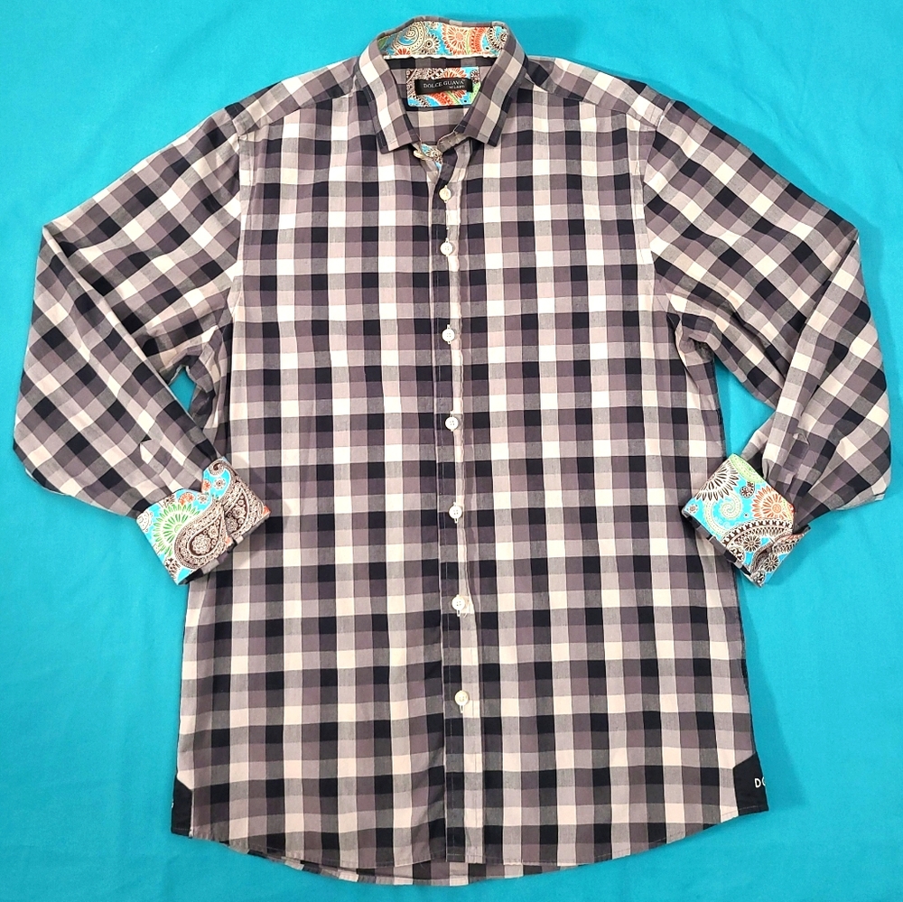 Dolce Guava Milano paisley button down shirt